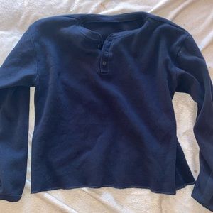 Brandy Melville Button Up Knit Thermal